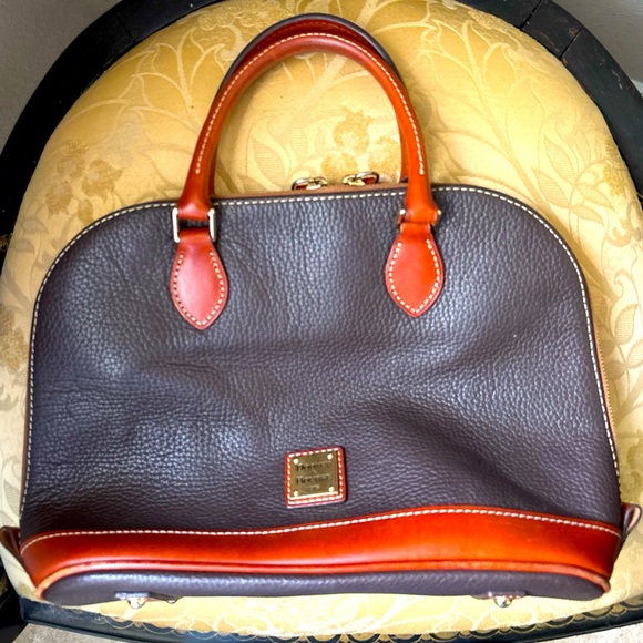 Dooney & Bourke Accessories - The Dooney & Bourke Darcy Black Pebbled Leather Top Handle